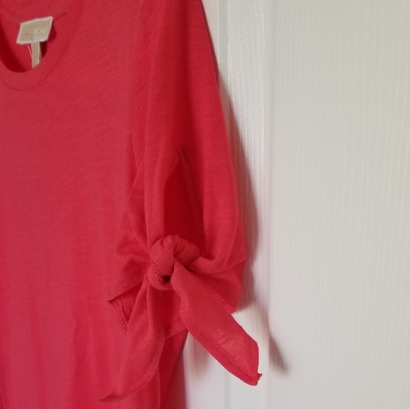 Michael Kors Cotton Tie Sleeves Top - Picture 6 of 10